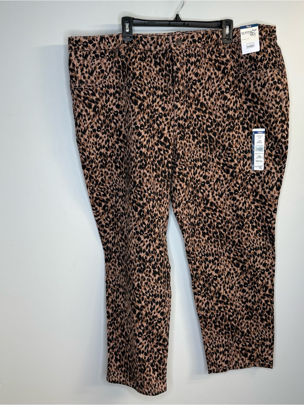 Terra & Sky Leopard Print jeans - Tan & Black